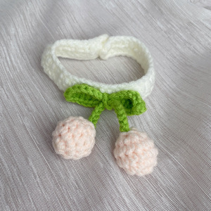 Bavoirs pour chat avec col pompon doux pour petits chatons, accessoire pour animaux de compagnie toutes saisons - Product Image 1