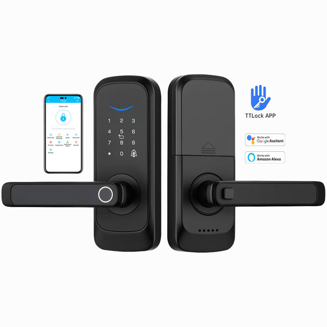 Fingerprint Password Smart Digital Door Lock Tuya Wifi App or TTlock Ble Intelligent Lock Key Card Rfid Electronic Door Locks