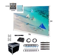 Écran LED de location extérieur RGX P3.91 500x500mm IP65 étanche haute luminosité, pack complet, armoire LED, mur vidéo pour scène d'église
