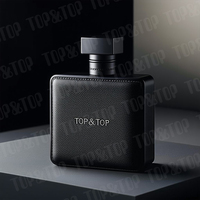 Vente en gros des flacons de parfum les plus populaires, 50 ml, 100 ml, flacon en verre noir vide, parfum, Cologne, flacon pulvérisateur carré pour hommes