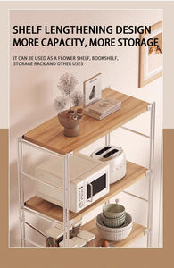 ארון מתלה פלדה עץ לבן מתכוונן עם שתי מגירות עמיד מדף תצוגה ביתי עבור מעיל חדר שינה התלוי - Product Image 4