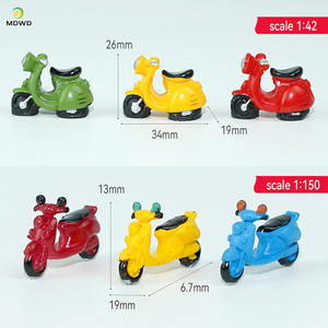 Modelo <span class=keywords><strong>de</strong></span> Motocicleta Miniatura a Escala 1:42 1:150 para Micro Paisajes, Mesa <span class=keywords><strong>de</strong></span> Arena y Escenas DIY - Product Image 3