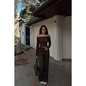 Conjunto de Traje Laveau Marrón para Mujer - Product Image 2