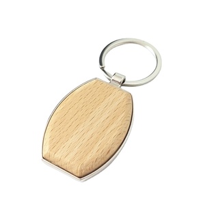 Atacado Barato Personalizado Forma Gravar Logo Em Branco Metal Frame De Madeira <span class=keywords><strong>Keychain</strong></span> - Product Image 2