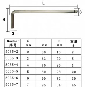304 strumenti Hardware in acciaio inox antimagnetico esagonale <span class=keywords><strong>chiave</strong></span> con sfera 4mm attrezzature meccaniche di manutenzione della nave - Product Image 5