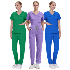 NiaaHinn personnalisé infirmière gommages gommage médical en gros gris anatomie femmes clinique dentaire médecin chirurgical uniforme médical ensemble de gommage - Product Image 1