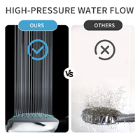 Douche à main en ABS chromé pour une expérience spa, écologique, moderne, facile à nettoyer, avec jet massant effet pluie, fixation murale, pour hôtel