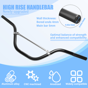 Motorcycle Dirt Bike Steering Handle Bar Aluminum Handlebar With Crossbar for <strong>Simson</strong> S50 S51 S53 S70 S83 MS50 - Product Image 2