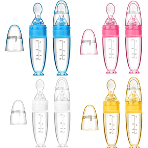 <span class=keywords><strong>Biberon</strong></span> d'alimentation pour bébé 90 ml en silicone avec cuillère doseuse, distributeur de nourriture solide pour nouveau-né - Product Image 4