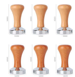 2024 Top Seller Coffee Tamper 51MM Base de acero inoxidable Mango de madera Herramienta de mango de espresso - Product Image 4