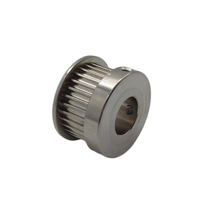 <span class=keywords><strong>Poulie</strong></span> de distribution en acier inoxydable type BF avec bride étagée et fixation par <span class=keywords><strong>vis</strong></span>, <span class=keywords><strong>poulie</strong></span> synchrone HTD personnalisée pour machine CNC - Product Image 1