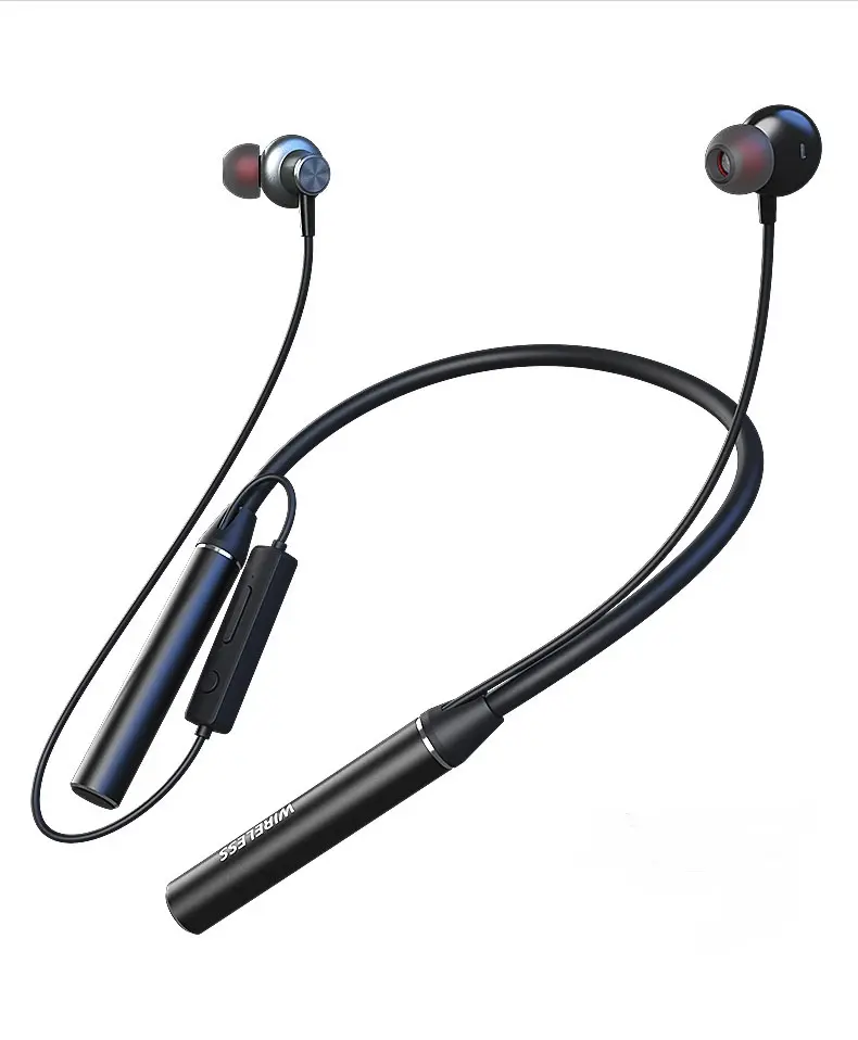 2023 new high quality neckband earphone sport metal earphone headphones for cellphone wireless bluetooth gym use siri support