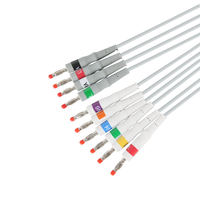 Kompatibel dengan Bionet 45502-13 kabel EKG Direct-connect ECG-CBL 10 lead Banana 4.0mm kabel AHA EKG