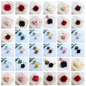 YOPIN-7571 l'alta qualità di velluto rosso artificiale corno di <span class=keywords><strong>Rose</strong></span> capolini realistico tocco del seno decorazione di nozze vendite calde - Product Image 5