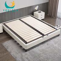 2025 <strong>Hot</strong> <strong>Selling</strong> Hotel Bedroom Furniture <strong>Bed</strong> Mattress <strong>Bed</strong> <strong>Frame</strong> <strong>Full</strong> <strong>Size</strong> With Light Popular Modern Solid Wood King <strong>Bed</strong> <strong>Frame</strong>
