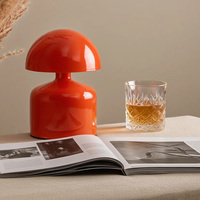 Lampe de nuit en forme de champignon en métal rechargeable décorative, gradation progressive, 3 modes, lampe de table