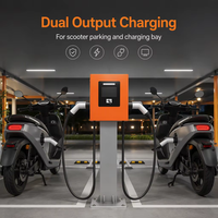 Nouveau chargeur mural DC rapide pour moto électrique 13,2 kW 20 kW à double sortie Type 6 pour station de recharge et de stationnement de scooters