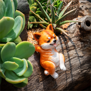 Grosir disesuaikan halaman taman hiasan dinding Resin patung anjing lucu bunga luar ruangan Pot Dekorasi - Product Image 6