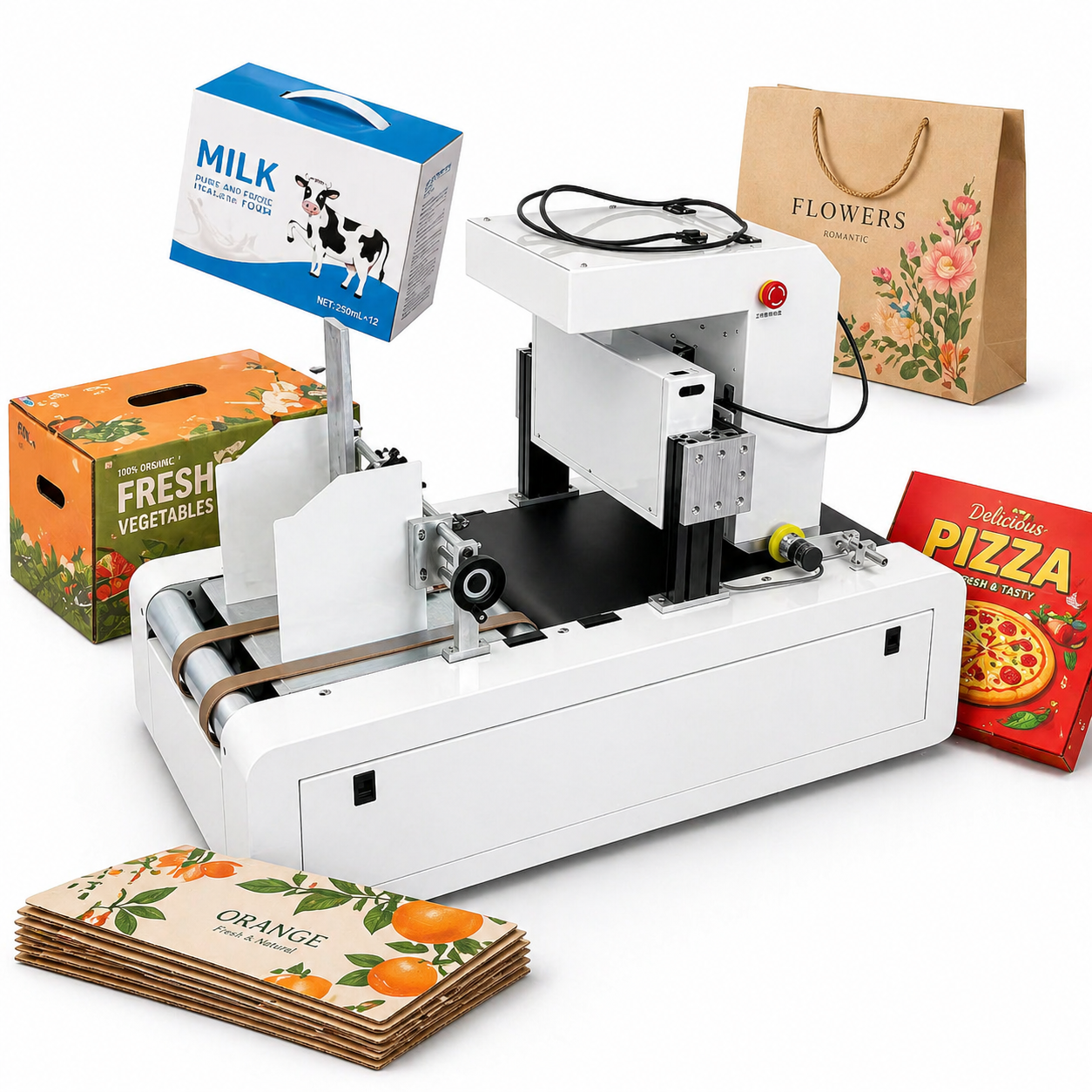 Hanjie Factory Price Single Pass Printer For Carton Box Pizza Box Paper Bag Packaging Printing