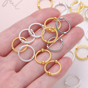 Bande perlée en alliage de zinc, taille moyenne, accessoires de bijoux DIY, style personnalisé, finition plaquée - Product Image 3