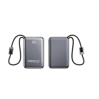 Super Mini Power Bank PD22.5W 10000mah avec écran LCD, support de charge rapide, utilisation en extérieur, chargeur de poche d'urgence