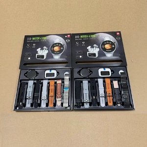 Mới D19 Đồng Hồ <span class=keywords><strong>4</strong></span> Pro 7 Trong 1 Vòng Smartwatch Với 7 Dây Đeo Earbuds LED Bluetooth Cuộc Gọi Heath Chức Năng Màn Hình - Product Image 2