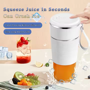 Licuadora Portátil Recargable de 10 oz, Licuadora de Frutas y Verduras con Botella de Plástico de Grado Alimenticio, para Hacer Smoothies - Product Image 2