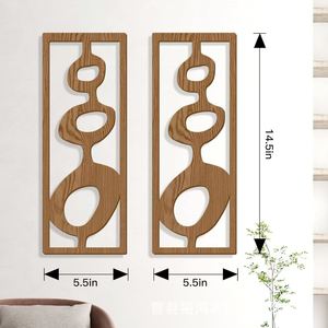 Wooden Wall Mural Irregular Rectangle <b>Retro</b> Home Decor Hanging Art <b>Sign</b> - Product Image 4