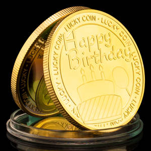 Moneda creativa de feliz cumpleaños medalla de recuerdo chapada en oro regalo de arte coleccionable moneda conmemorativa para celebración - Product Image 4
