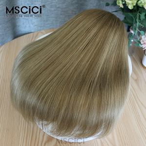 Parrucca 13x6 HD con pizzo trasparente, capelli umani birmani lisci, biondo platino con radici, fornitore all'ingrosso, 100% capelli umani - Product Image 6