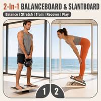 Planche inclinée réglable en contreplaqué à 5 angles pour étirement des mollets avec repose-pieds, barre de maintien de la voûte plantaire et poignée pliable pour la maison et la salle de sport