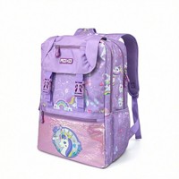 Mochila Escolar Infantil con Estampado de Unicornio OEM, con Lentejuelas, Logotipo Personalizado, Diseño de Arcoíris y Dibujos Animados