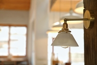 Lampe murale moderne à LED à intensité variable, CRI 90, cuivre antique jaune