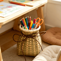 Panier en bambou tressé multifonctionnel fait main, idéal pour la pêche, les fleurs, le rangement des articles divers pour la cuisine et la décoration du salon - Vente en gros à prix abordable