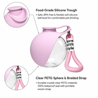 Bouteille d'eau pliable en silicone pour chien et chat, bol anti-fuite, tasse de voyage sphérique, écologique et durable pour la marche et la randonnée