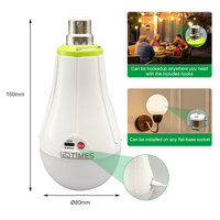 Ampoule LED d'urgence 20W E27/B22 AC/DC avec télécommande, en ABS, rechargeable, pour la maison