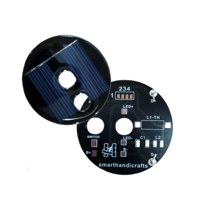 2V Round Shape Perc Solar Panel Lightweight 0.1W Portable Solar Charger with Epoxy Resin Dia50 PV Module