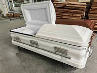 Ataúdes de acero funerario ajustables de estilo americano Ataúd de Mortalship hecho de metal en venta