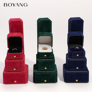 Juego de Caja de Joyería de Terciopelo de Lujo Boyang para Anillos, Colgantes, Collares y Pulseras - Product Image 5
