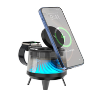 Chargeurs 15W 3 en 1 Chargeur sans fil Haut-parleur Support Chargeur rapide Fabricant 3 en 1 Chargeur sans fil magnétique pour téléphone portable Chargeur rapide
