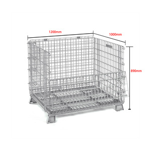 Hoogwaardige op maat gemaakte CNC-gefreesde roestvrijstalen vouwbare logistieke kooi-<span class=keywords><strong>trolley</strong></span> voor supermarkten met eenvoudige opslag en OEM-service - Product Image 3