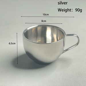 Bán buôn cà phê tùy chỉnh Mug Set với chiếc đĩa 304 thép không gỉ Hàn Quốc phong cách cho quán cà phê khách sạn văn phòng kinh doanh Quà tặng khuyến mãi - Product Image 6