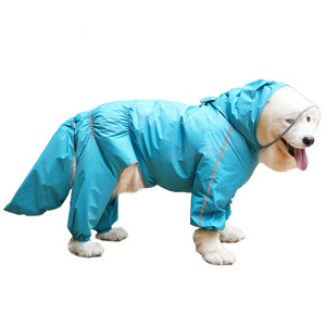 Imperméable réfléchissant à quatre pattes pour grands chiens, couverture complète, pour Samoyed Golden Retriever, poncho de pluie imperméable pour animaux de compagnie, bleu RC13 - Product Image 5