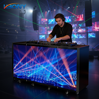 HBONY Table de DJ LED Pliable avec Affichage Vidéo Fluide, Écran LED Professionnel pour Scène, Idéal pour Performances DJ, Soirées, Boîtes de Nuit et Promoteurs
