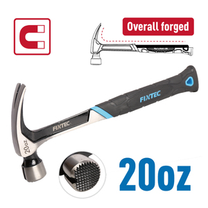 FIXTEC Clé à ongles magnétique 16oz/20oz à face fraisée, entièrement forgée avec poignée bicolore confortable FHCH50016/FHCH5 - Product Image 2