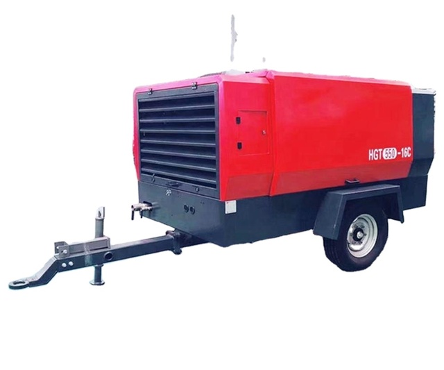 550CFM 16Bar Portable Diesel Screw Air Compressors for Borehole Drill/Mining