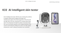 Analyseur de texture de la peau 3D AI, scanner facial 3D, appareil de test microscopique de l'humidité de la peau