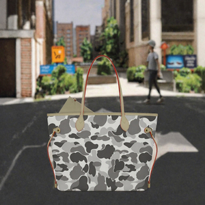 Custom Vintage Large Women Tote <b>Bag</b> Printed Shoulder <b>Handbag</b> Zipper Closure for <b>Travel</b> Daily Use - Product Image 2
