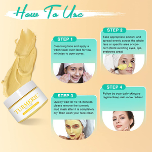Maschera di fango di <span class=keywords><strong>argilla</strong></span> curcuma biologica <span class=keywords><strong>naturale</strong></span> <span class=keywords><strong>per</strong></span> la pulizia del <span class=keywords><strong>viso</strong></span> maschera di fango stick maschera di fango sbiancante professionale <span class=keywords><strong>per</strong></span> l'acne - Product Image 6