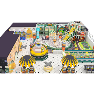 Piccola città per bambini attrezzature per parco giochi al coperto trampolino parco sabbia parco giochi al coperto - Product Image 4